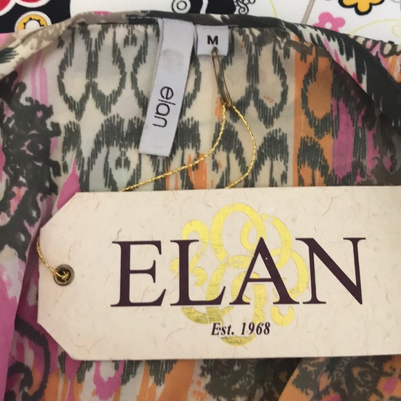 ELAN Shorts Romper with long wide sleeves, Sz M - Picture 6 of 8